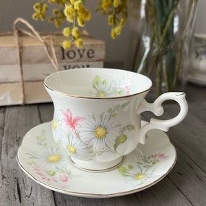 LOVELY VINTAGE ST. JAMES CUP & SAUCER- OVER 50 YEARS OLD - BONE CHINA ENGLAND
